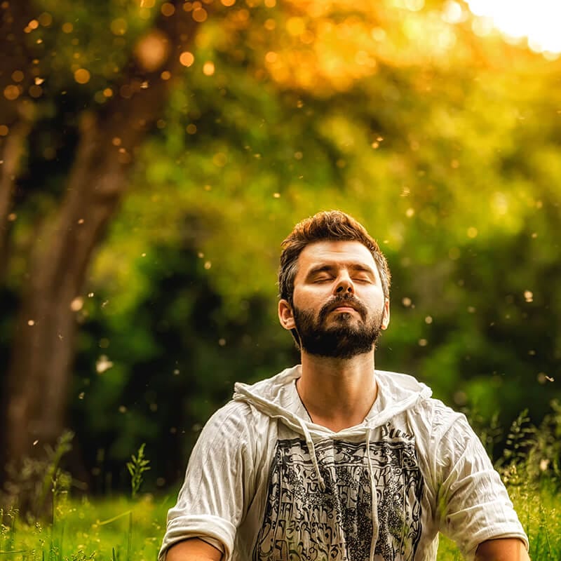 man learning about Spring Gardens Recovery
